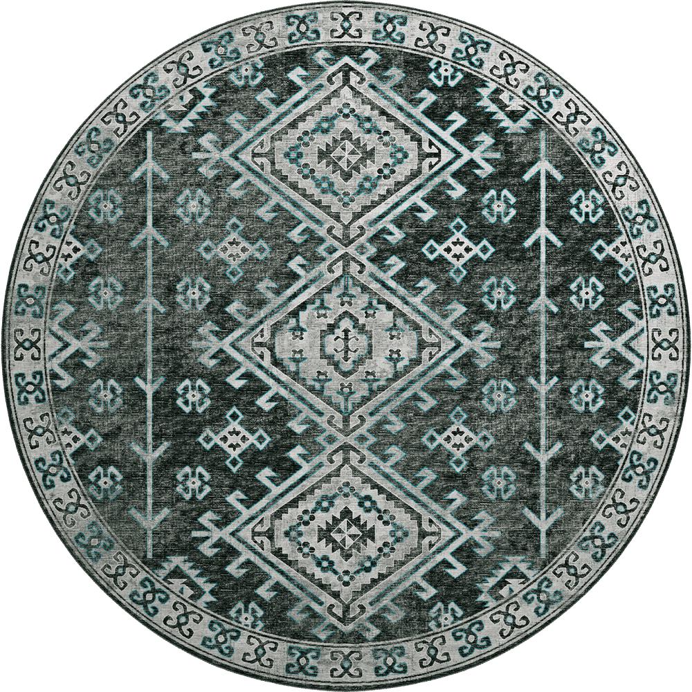 Brisbane BR2 Midnight 8' x 8' Round Rug. Picture 1