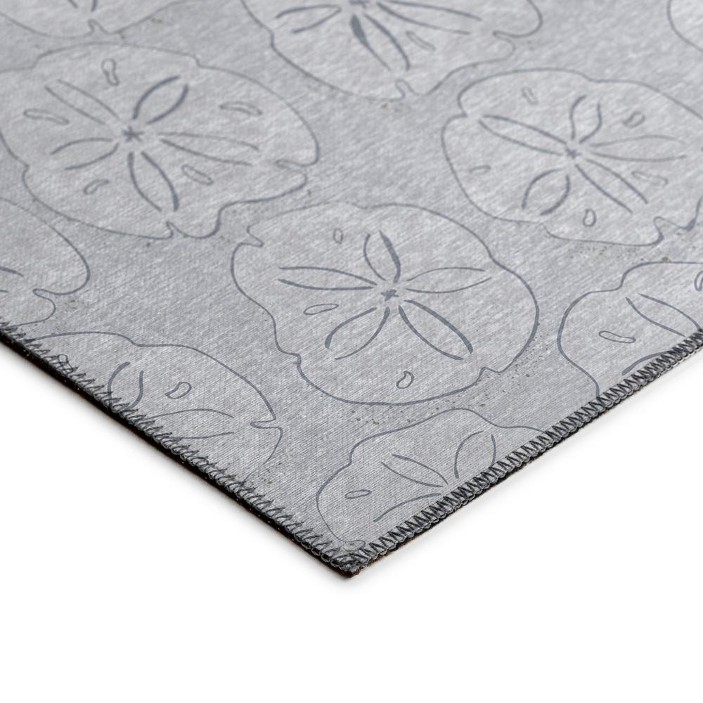 Indoor/Outdoor Seabreeze SZ10 Silver Washable 1'8" x 2'6" Rug. Picture 4