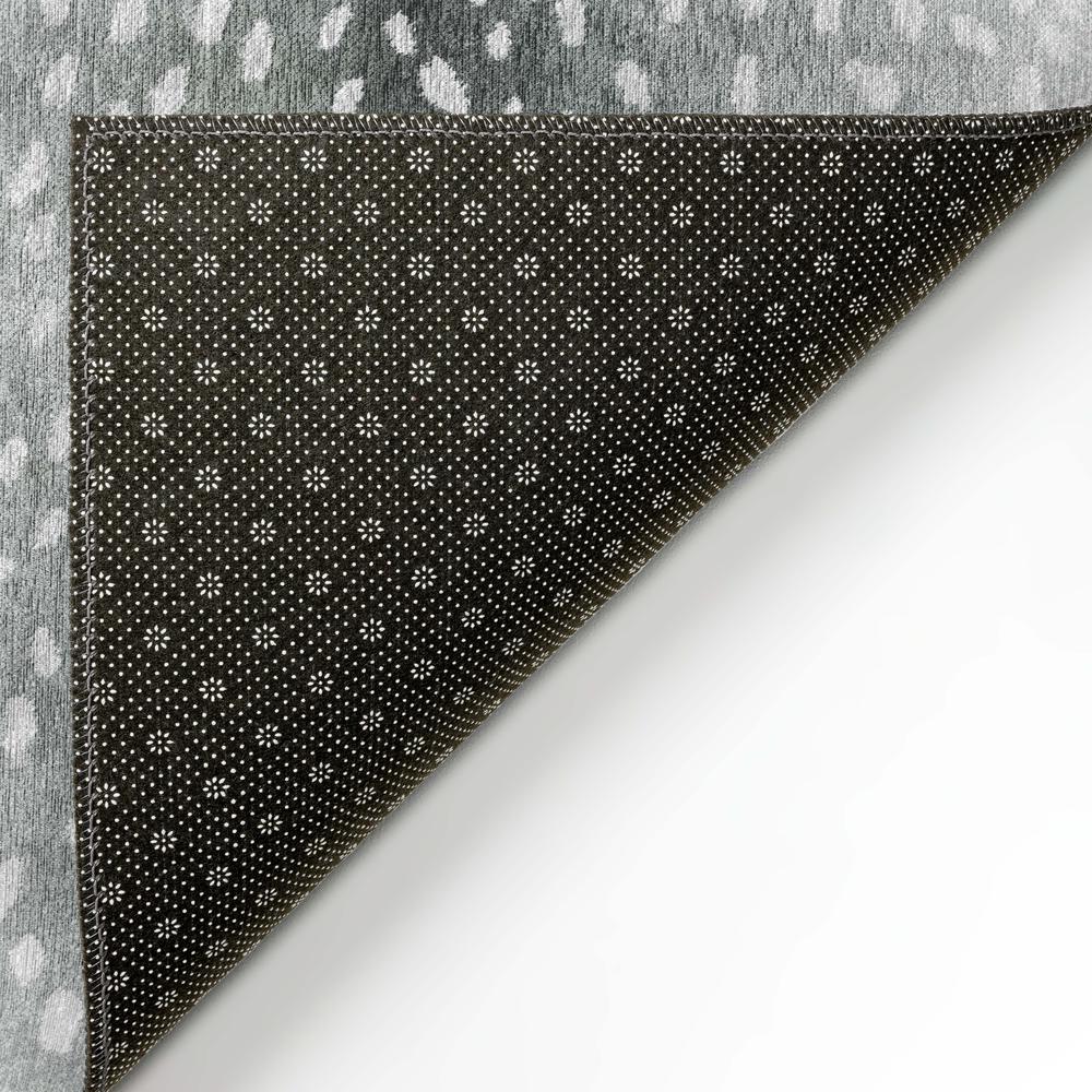 Safari Grey Animal Animal Print 1'8" x 2'6" Accent Rug Grey ASF33. Picture 4