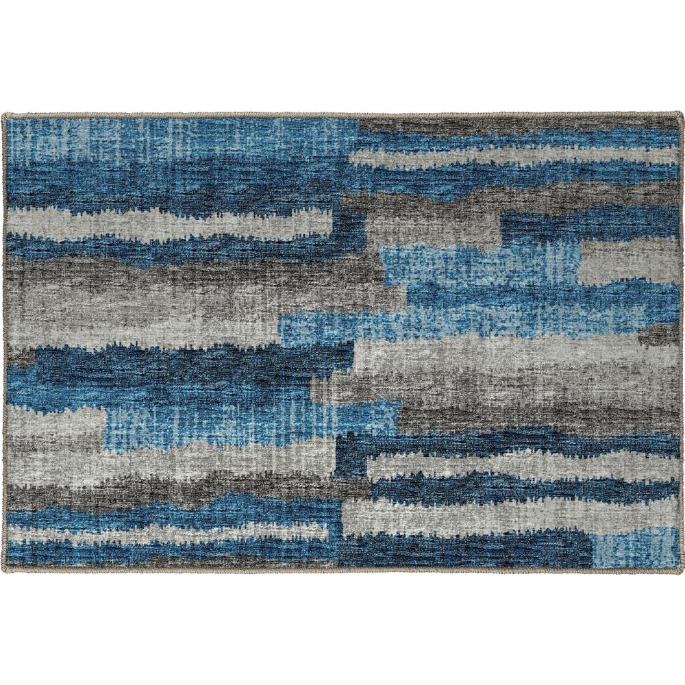 Brisbane BR7 Navy 1'8" x 2'6" Rug. Picture 1