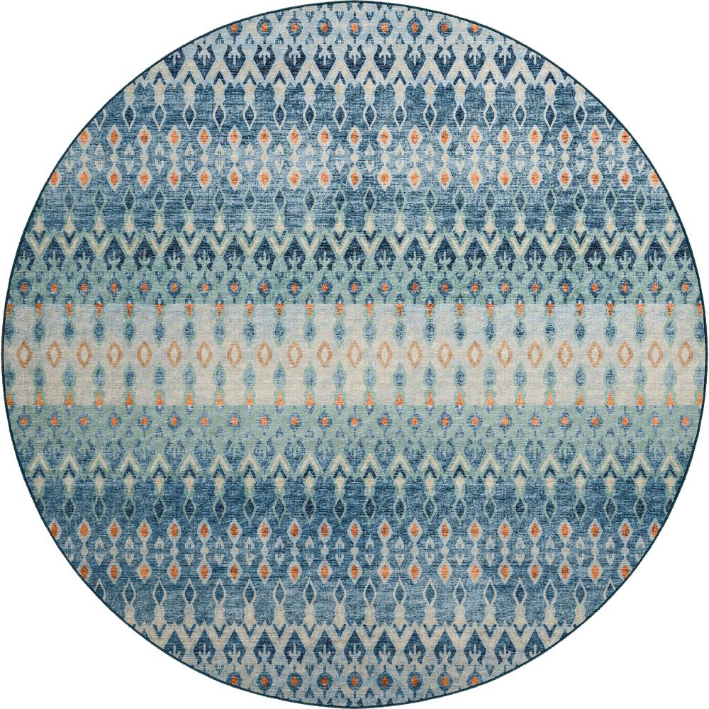 Brisbane BR1 Indigo 8' x 8' Round Rug. Picture 1