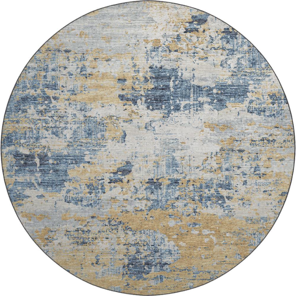 Camberly CM4 Navy 8' x 8' Round Rug. Picture 1