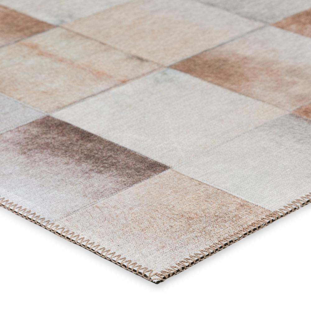 Laredo Taupe Animal Patchwork 1'8" x 2'6" Accent Rug Taupe ALR40. Picture 3