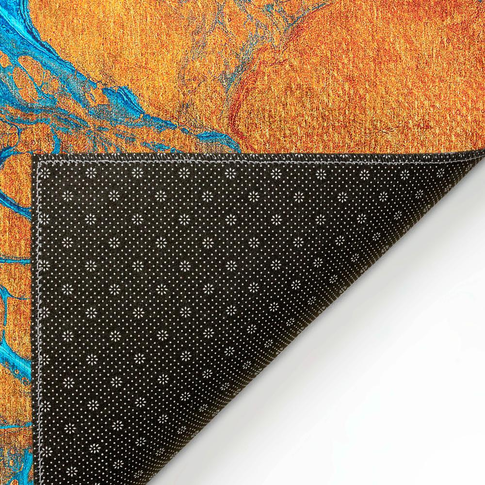 Karina Cobalt Modern Abstract 1'8" x 2'6" Accent Rug Cobalt AKC38. Picture 4