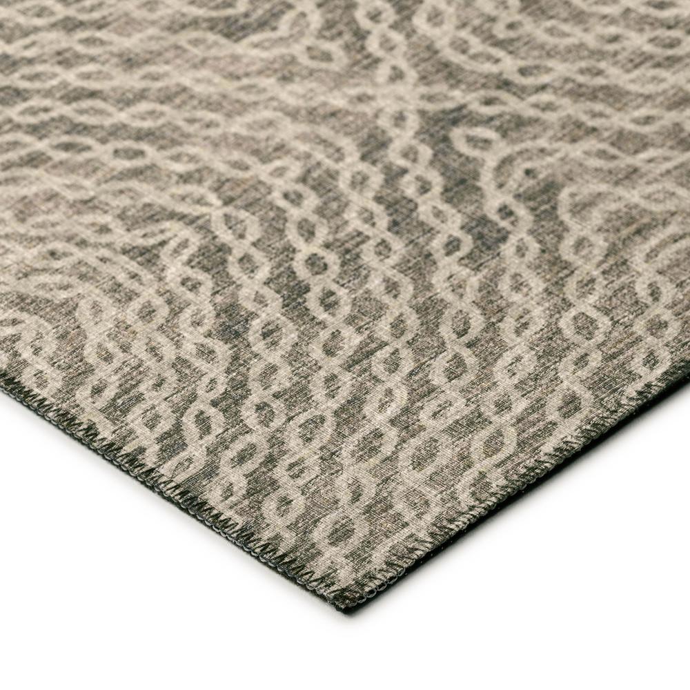 Bravado Mocha Transitional Geometric 1'8" x 2'6" Accent Rug Mocha ABV33. Picture 3