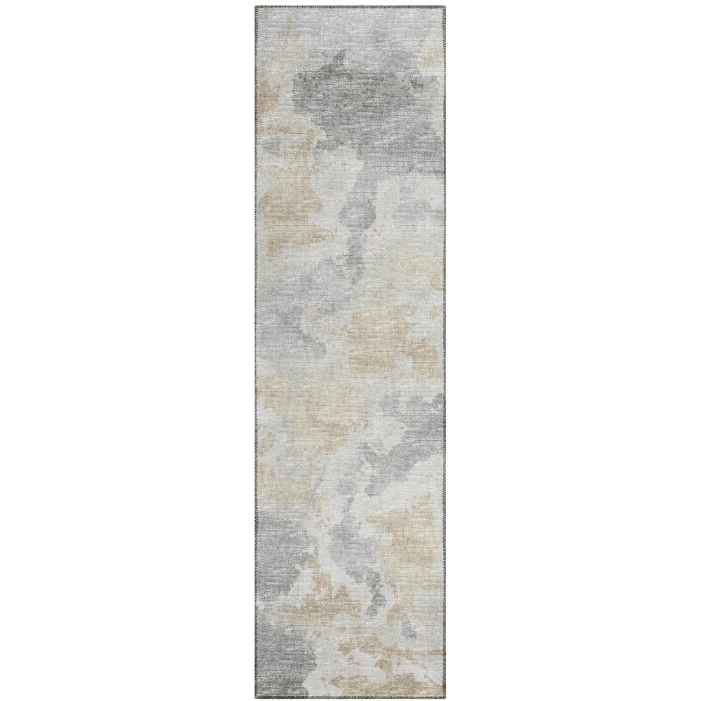 Indoor/Outdoor Accord AAC32 Beige Washable 2'3" x 7'6" Runner Rug. Picture 1