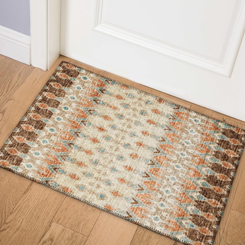 Bravado Canyon Transitional Ikat 1'8" x 2'6" Accent Rug Canyon ABV31. Picture 1