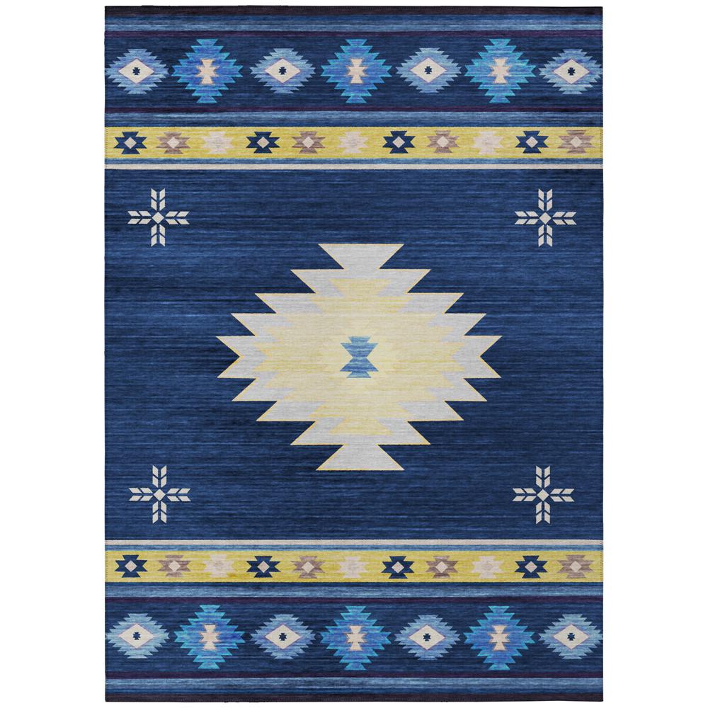 Indoor/Outdoor Sonora ASO34 Blue Washable 10' x 14' Rug. Picture 1