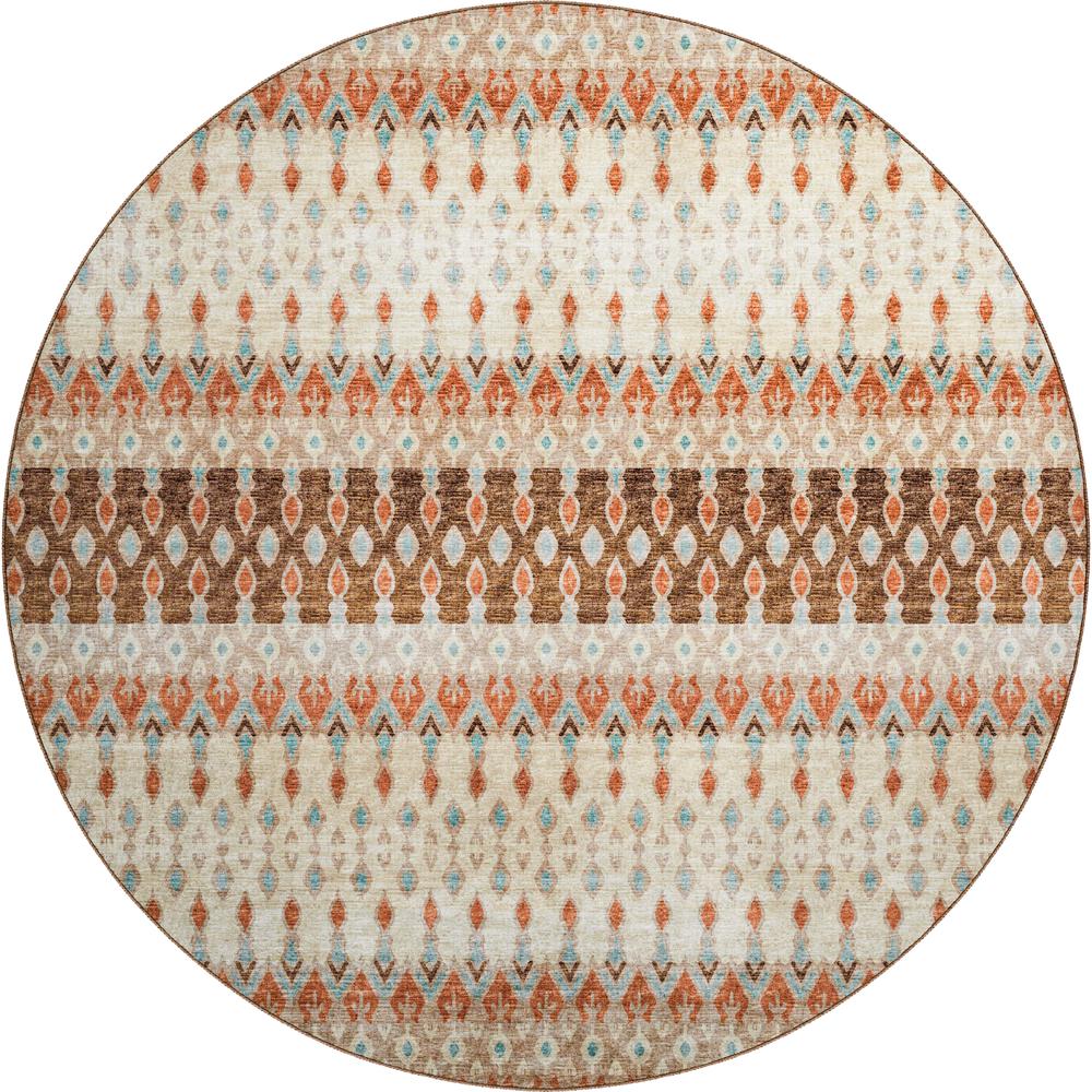 Brisbane BR1 Mocha 8' x 8' Round Rug. Picture 1