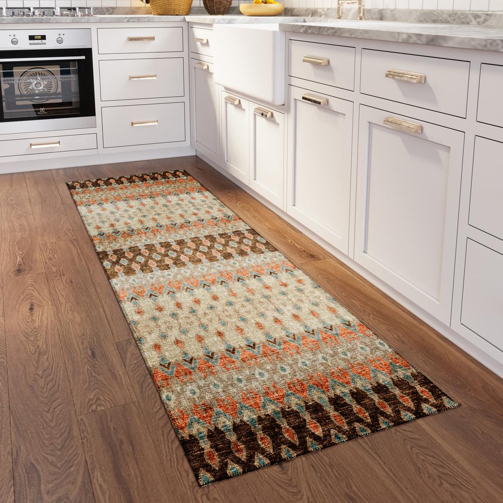Bravado Canyon Transitional Ikat 2'3" x 7'6" Runner Rug Canyon ABV31. Picture 1
