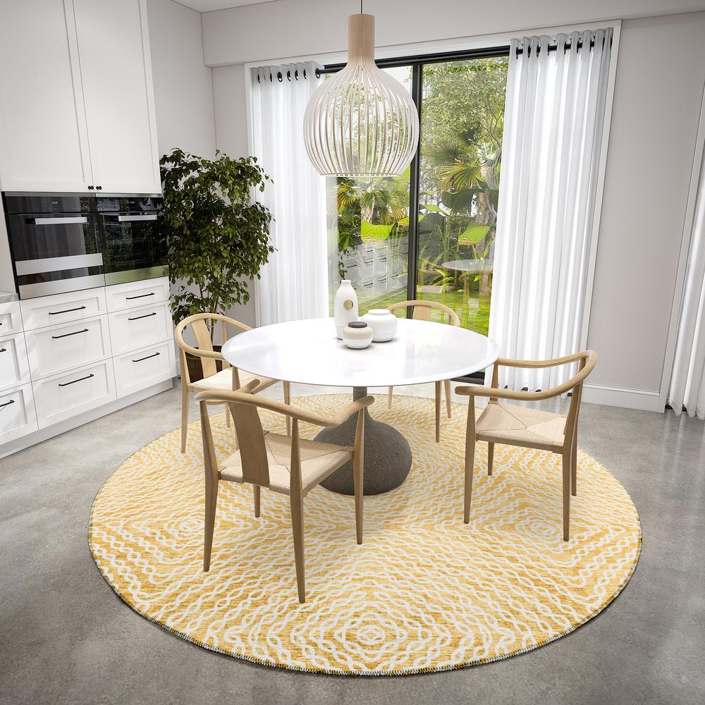 Bravado Gilded Transitional Geometric 8' x 8' Area Rug Gilded ABV33. Picture 1