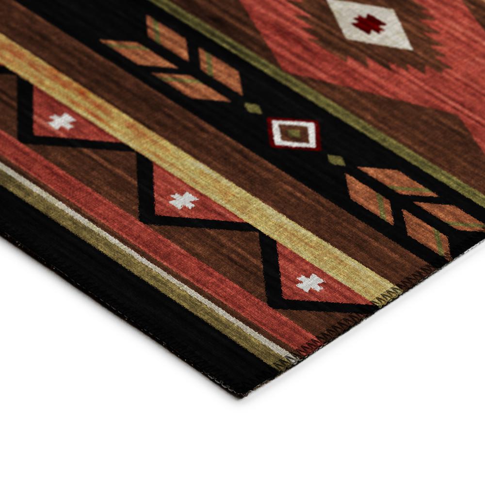 Indoor/Outdoor Sonora ASO33 Brown Washable 10' x 14' Rug. Picture 4