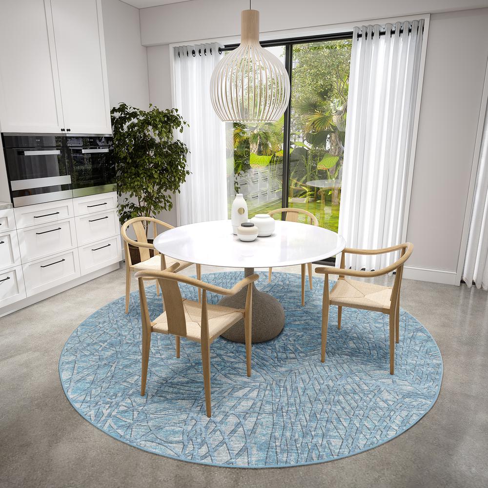 Winslow WL2 Indigo 10' x 10' Round Rug. Picture 2