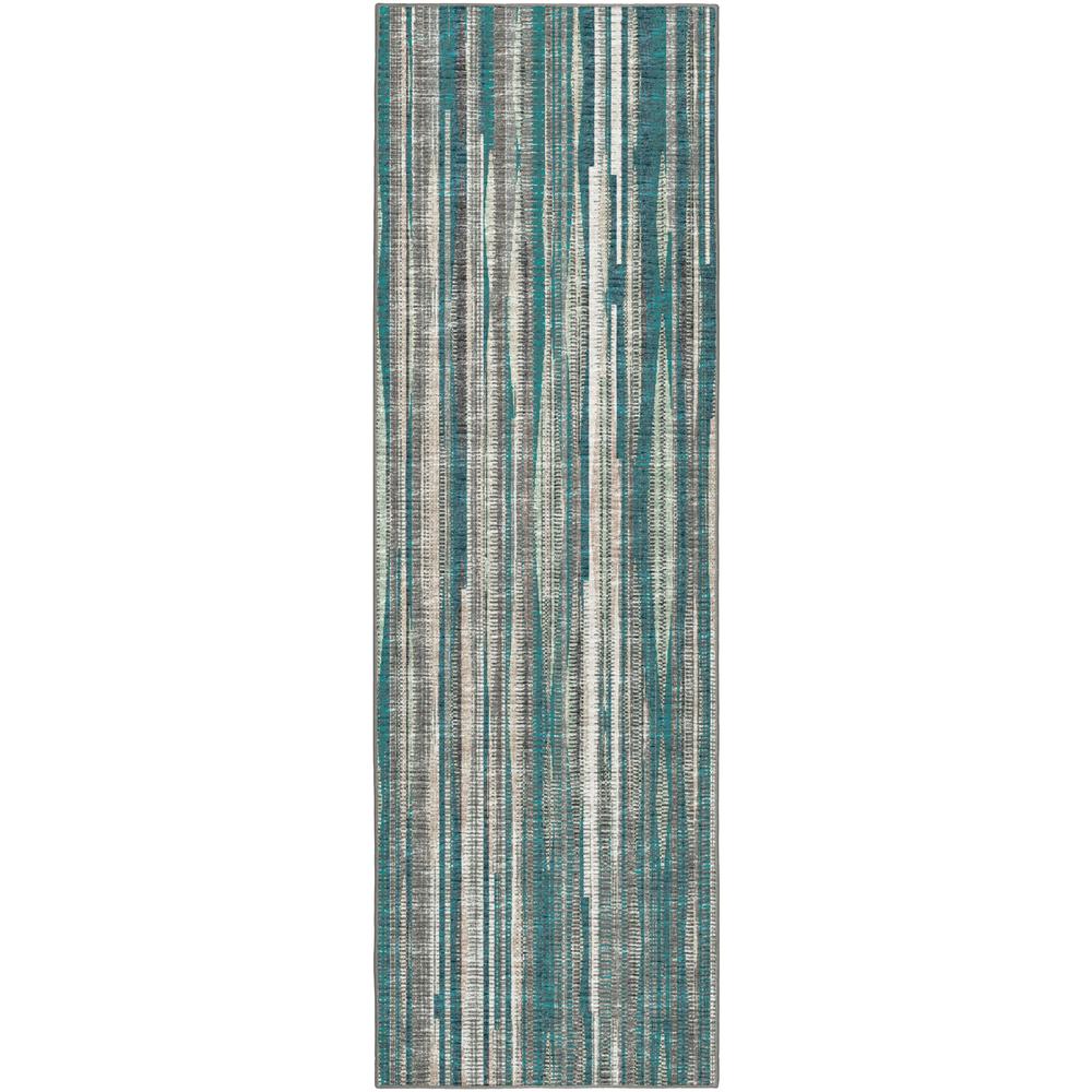 Amador AA1 Teal 2'6" x 8' Runner Rug. Picture 1