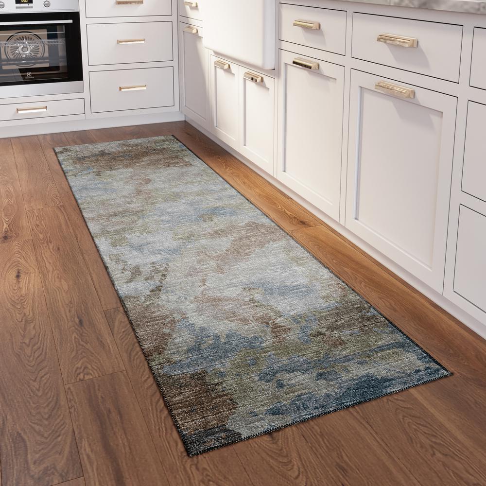 Indoor/Outdoor Accord AAC32 Moody Washable 2'3" x 7'6" Runner Rug. Picture 2