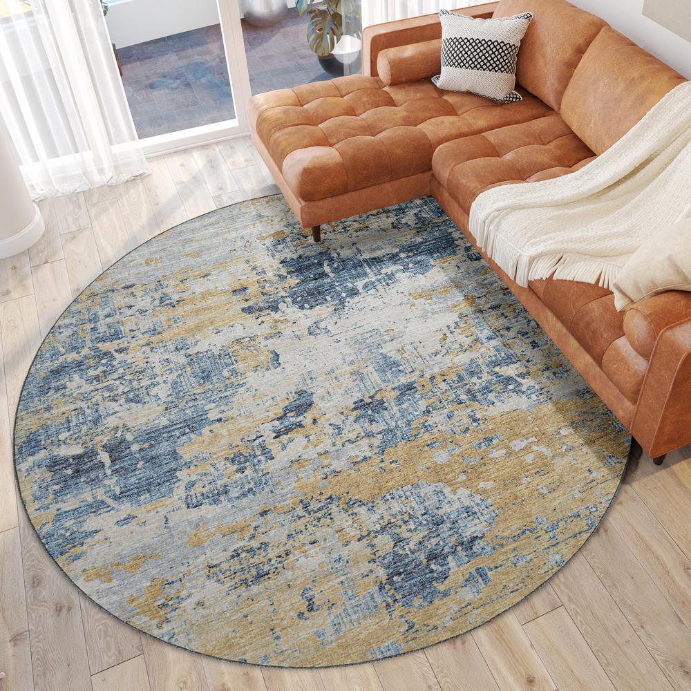Camberly CM4 Navy 8' x 8' Round Rug. Picture 2