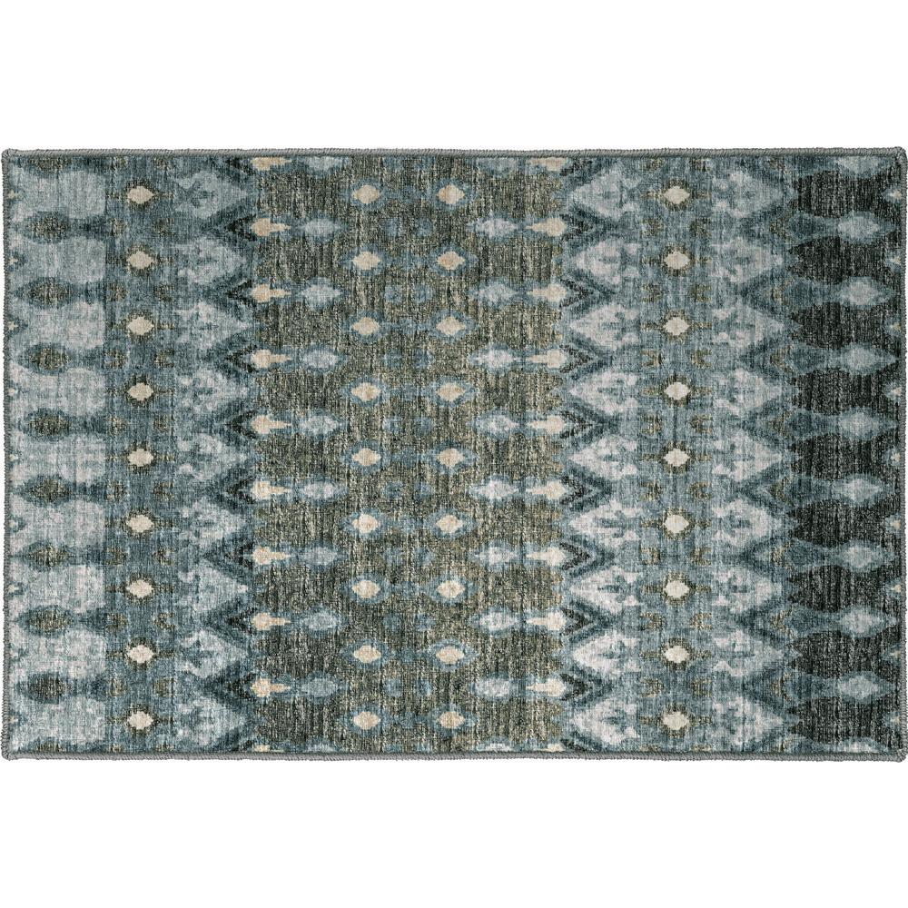 Brisbane BR1 Mineral Blue 1'8" x 2'6" Rug. Picture 1