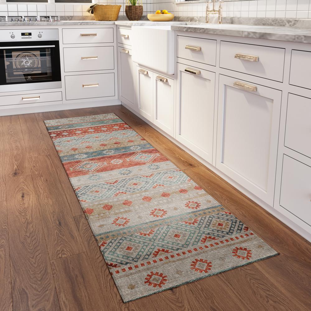 Yuma Desert Transitional Southwest 2'3" x 7'6" Runner Rug Desert AYU42. Picture 1