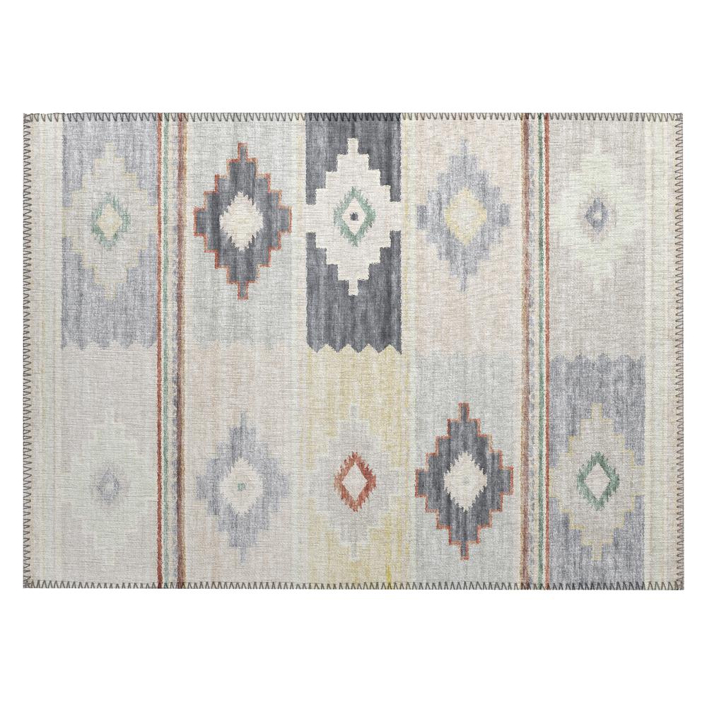 Indoor/Outdoor Sonora ASO31 Gray Washable 1'8" x 2'6" Rug. Picture 1