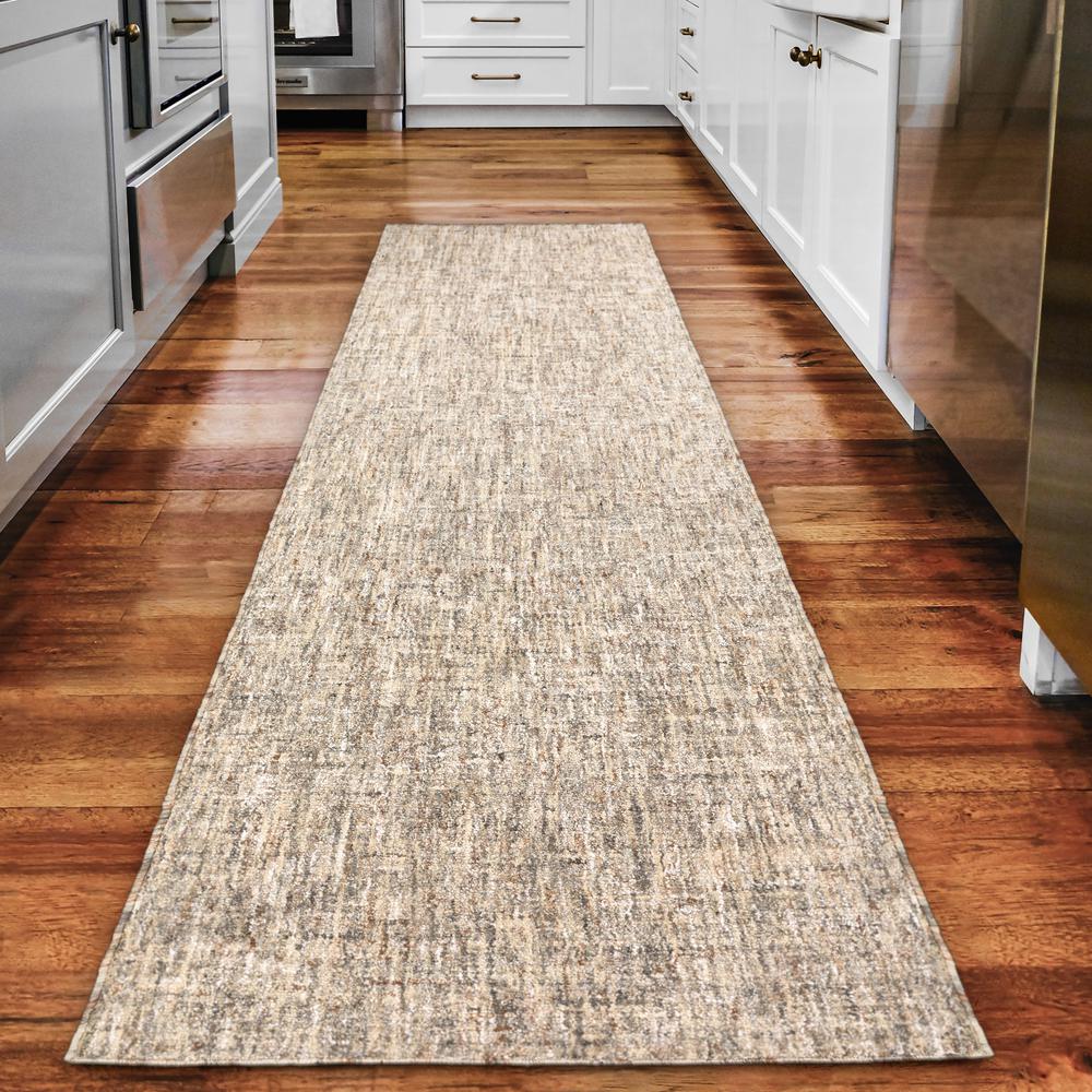 Mateo ME1 Putty 2'3" x 7'6" Runner Rug. Picture 2