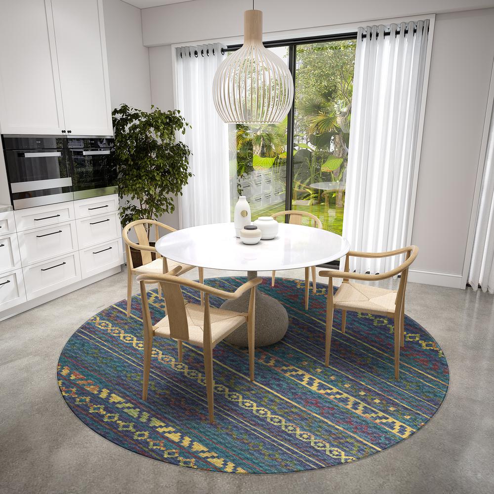 Yuma Multi Bohemian Southwest 8' x 8' Area Rug Multi AYU40. Picture 1