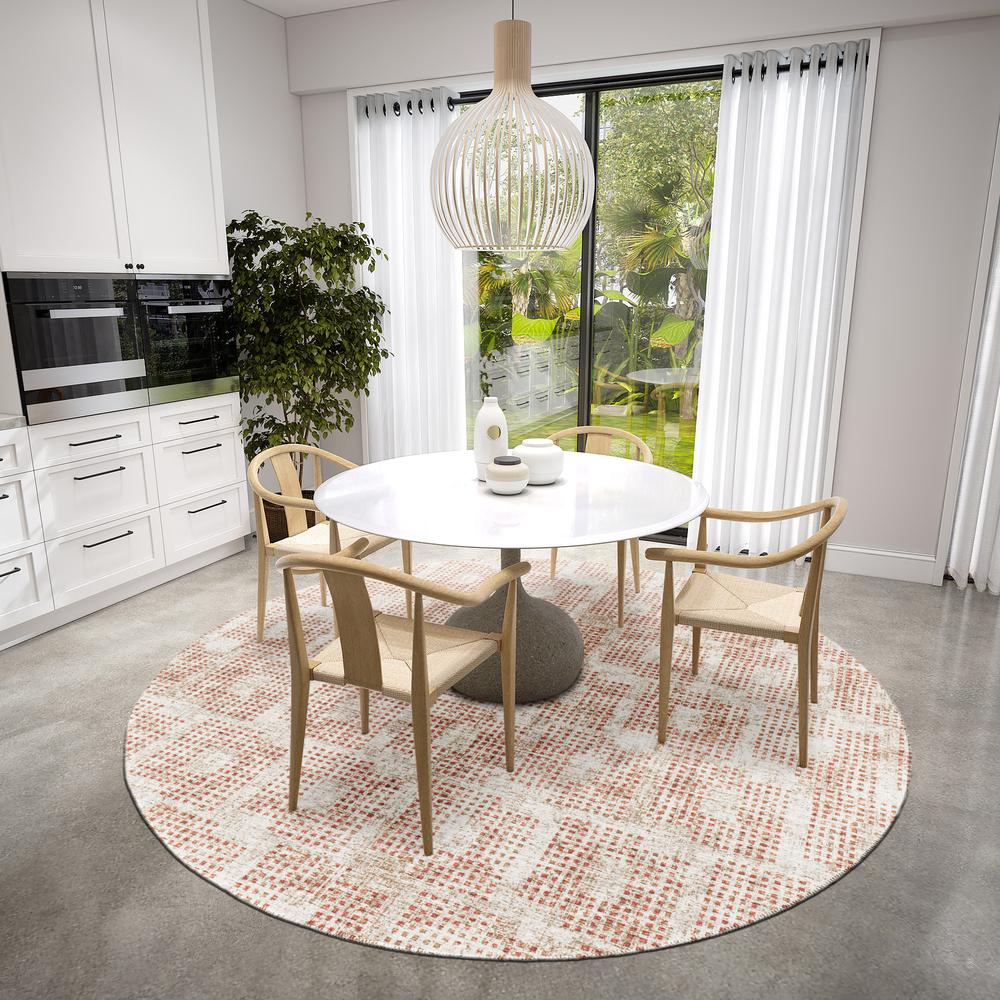Eleanor Spice Contemporary Geometric 8' x 8' Round Rug Spice AER31. Picture 1