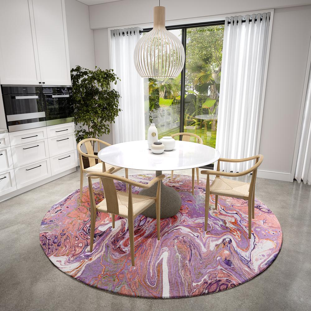 Karina Taffy Modern Abstract 8' x 8' Area Rug Taffy AKC36. Picture 1
