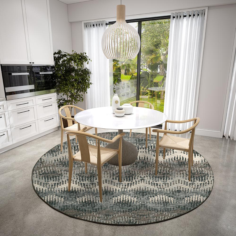 Brisbane BR9 Midnight 8' x 8' Round Rug. Picture 2