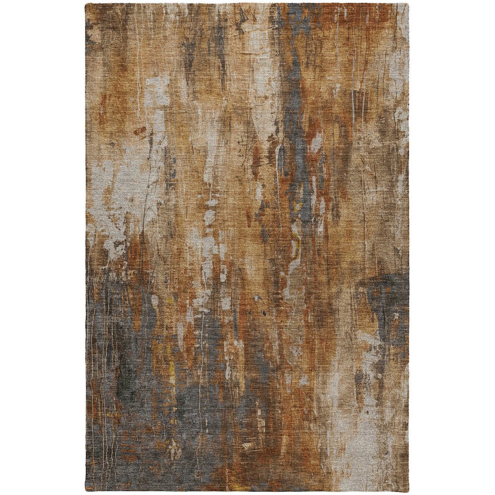 Luxury Washable Indoor/Outdoor Kochi Rust 2'6" x 3'10" Rug. Picture 1