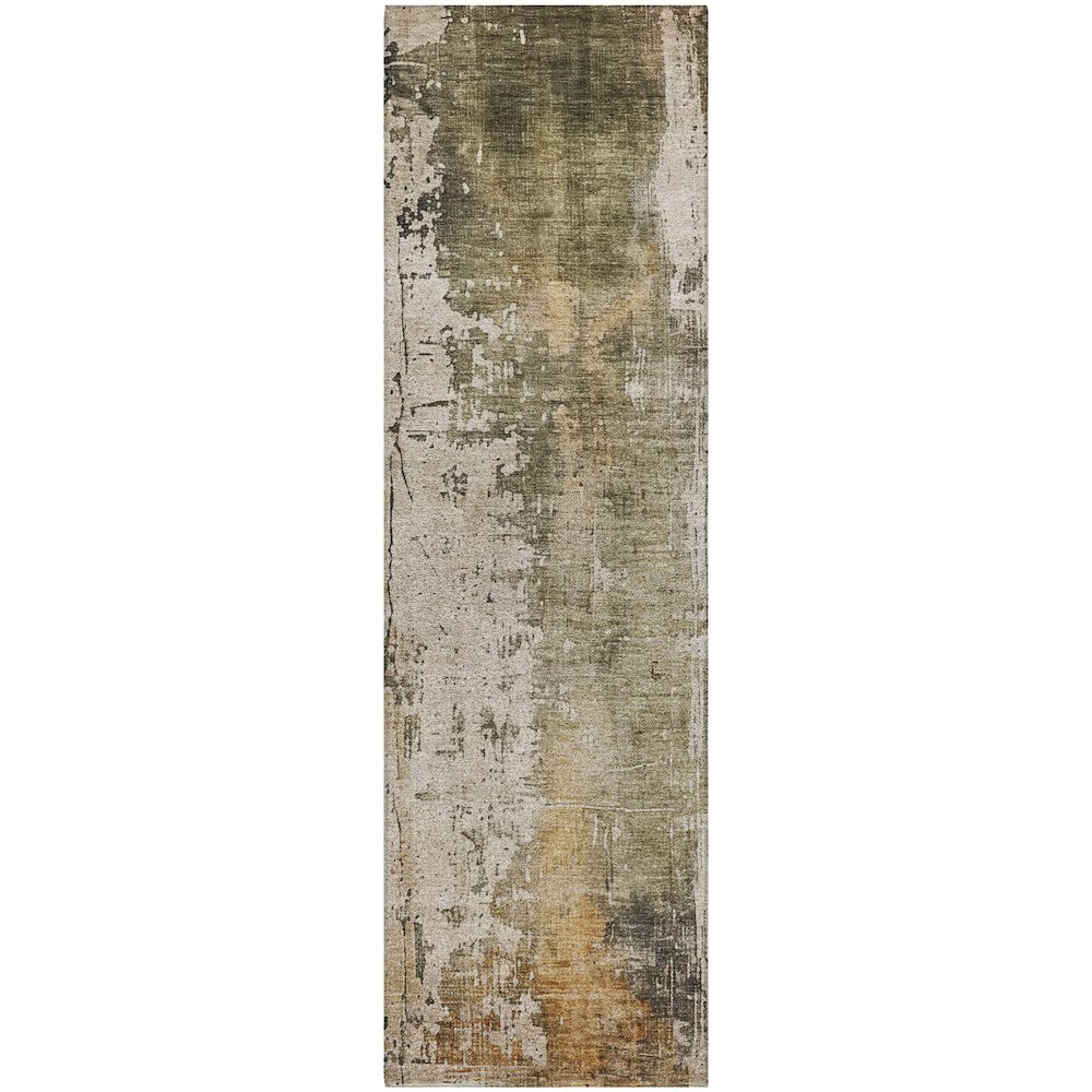 Luxury Washable Indoor/Outdoor Kochi Putty 2'3" x 7'6" Runner Rug. Picture 1