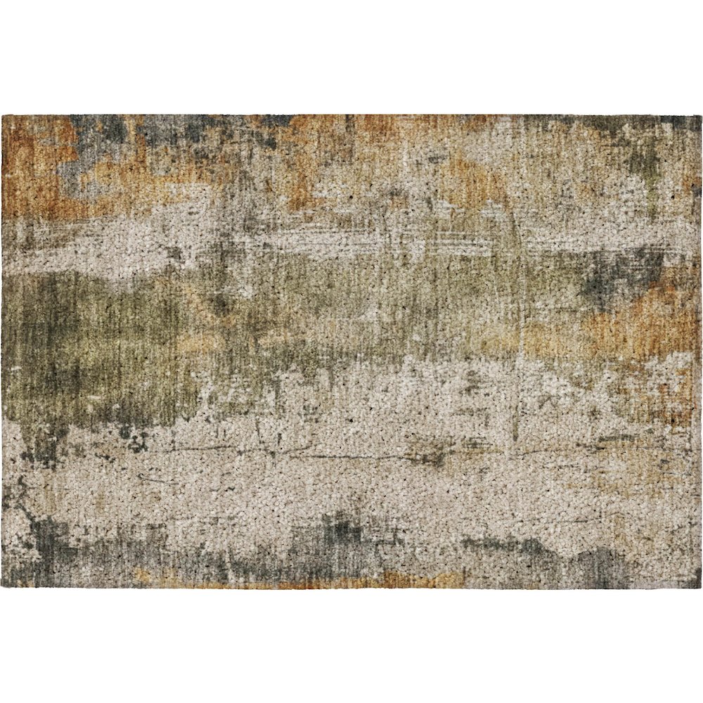 Luxury Washable Indoor/Outdoor Kochi Putty 1'8" x 2'6" Rug. Picture 1