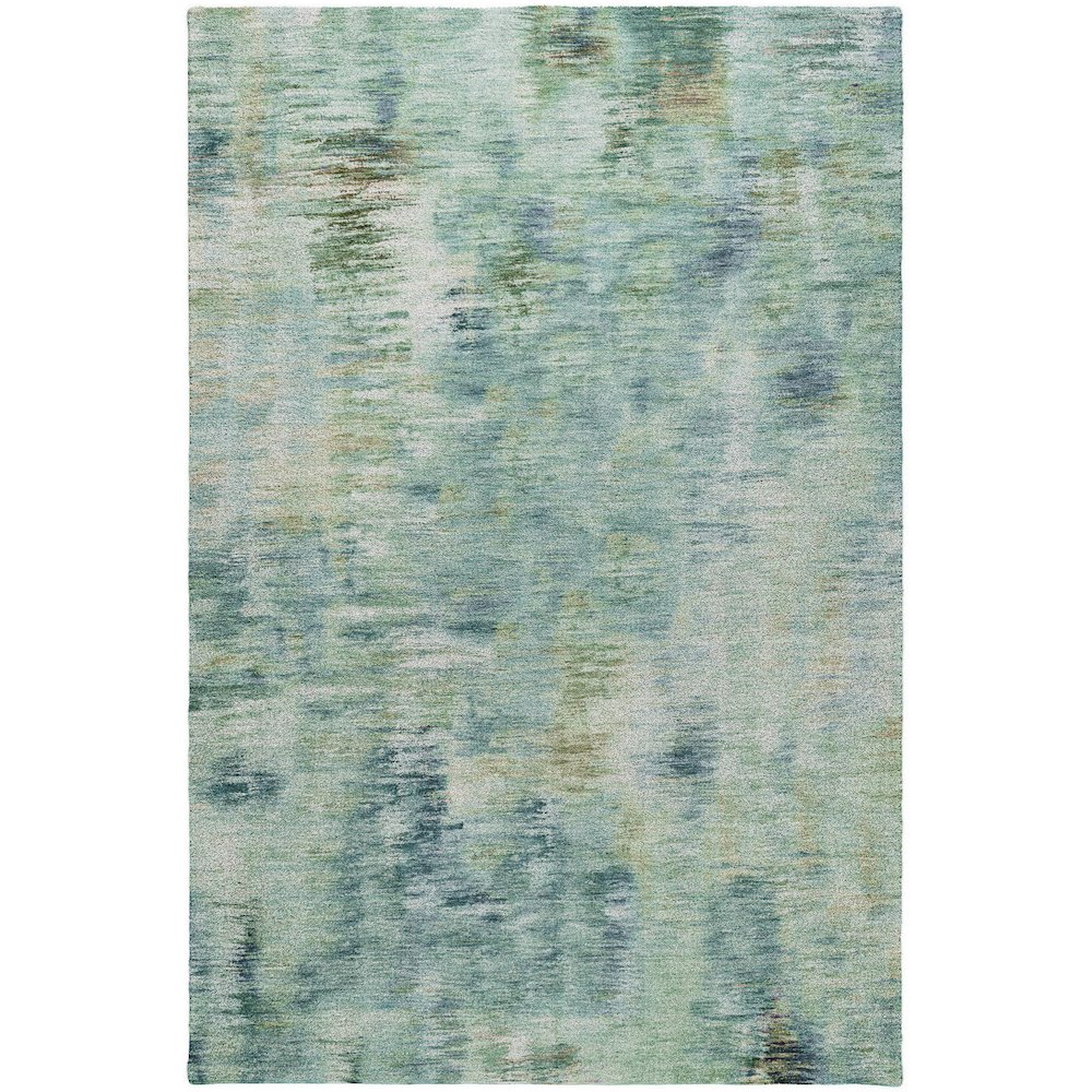 Luxury Washable Indoor/Outdoor Kochi Teal 2'6" x 3'10" Rug. Picture 1
