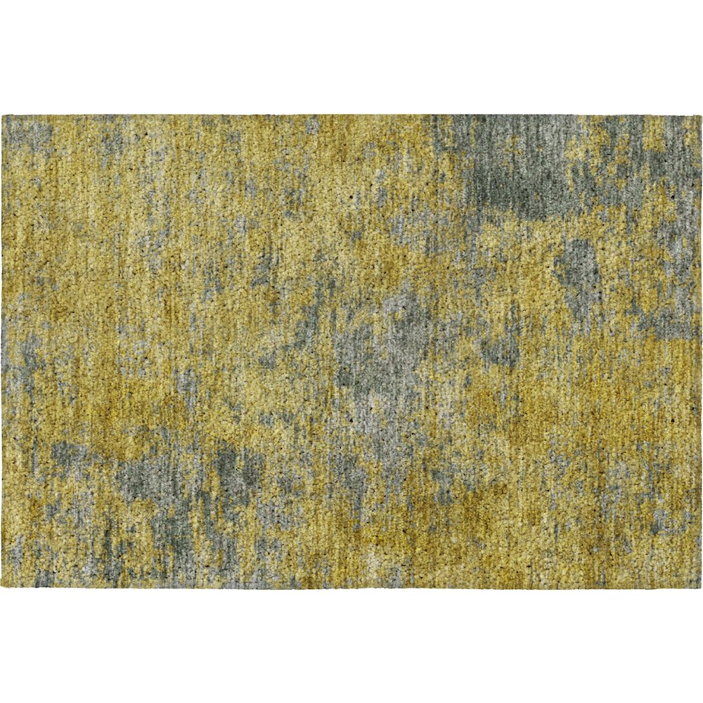 Luxury Washable Indoor/Outdoor Kochi Gold 1'8" x 2'6" Rug. Picture 1