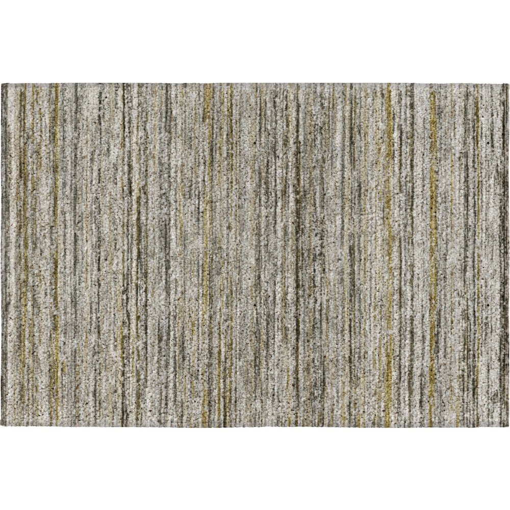 Luxury Washable Indoor/Outdoor Kochi Pewter 1'8" x 2'6" Rug. Picture 1
