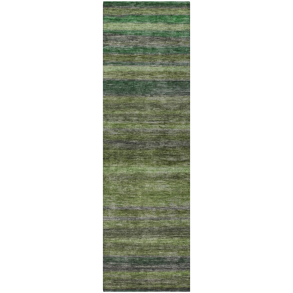 Luxury Washable Indoor/Outdoor Kochi Aloe 2'3" x 7'6" Runner Rug. Picture 1