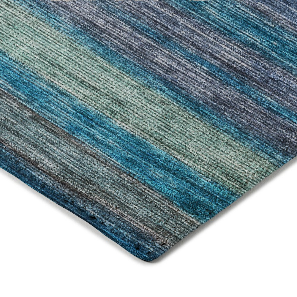 Luxury Washable Indoor/Outdoor Kochi Blue 1'8" x 2'6" Rug. Picture 2