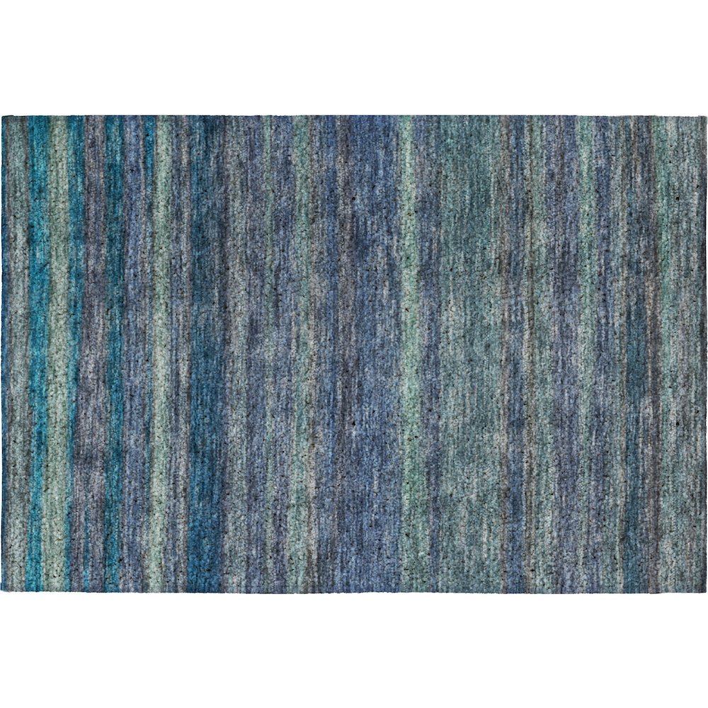 Luxury Washable Indoor/Outdoor Kochi Blue 1'8" x 2'6" Rug. Picture 1