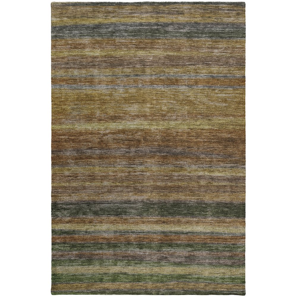 Luxury Washable Indoor/Outdoor Kochi Brown 2'6" x 3'10" Rug. Picture 1