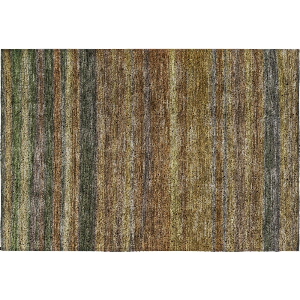 Luxury Washable Indoor/Outdoor Kochi Brown 1'8" x 2'6" Rug. Picture 1