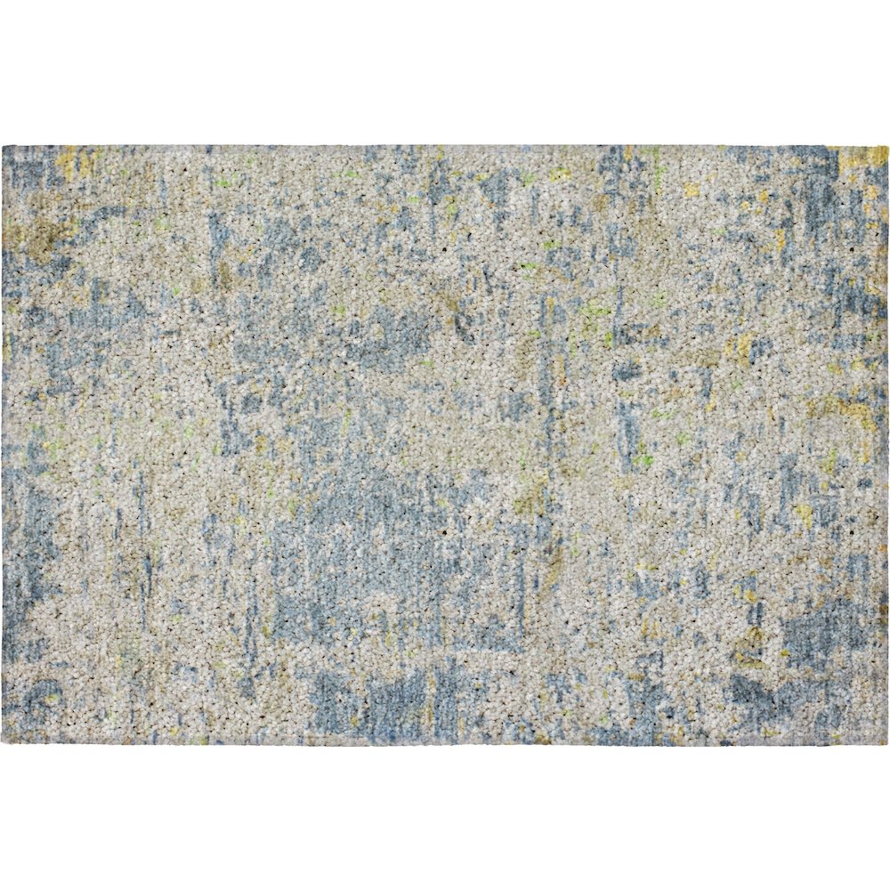 Luxury Washable Indoor/Outdoor Kochi Blue 1'8" x 2'6" Rug. Picture 1