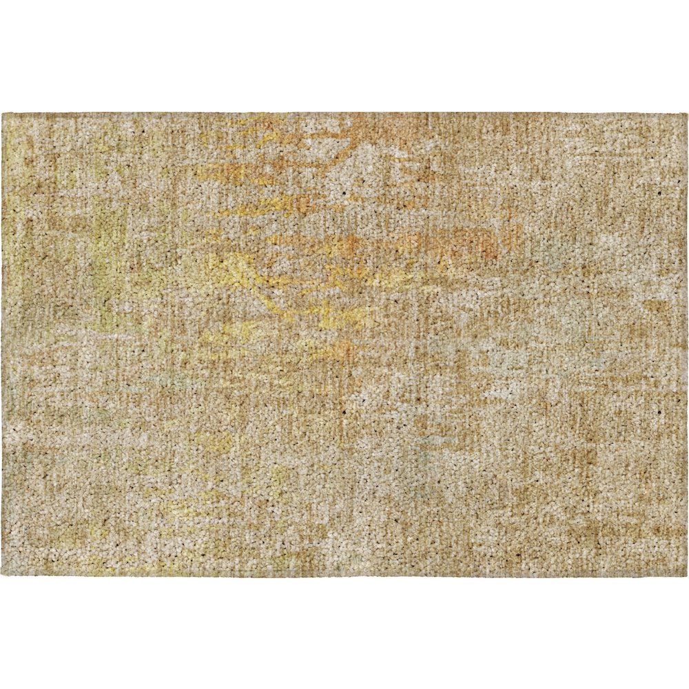 Luxury Washable Indoor/Outdoor Kochi Khaki 1'8" x 2'6" Rug. Picture 1