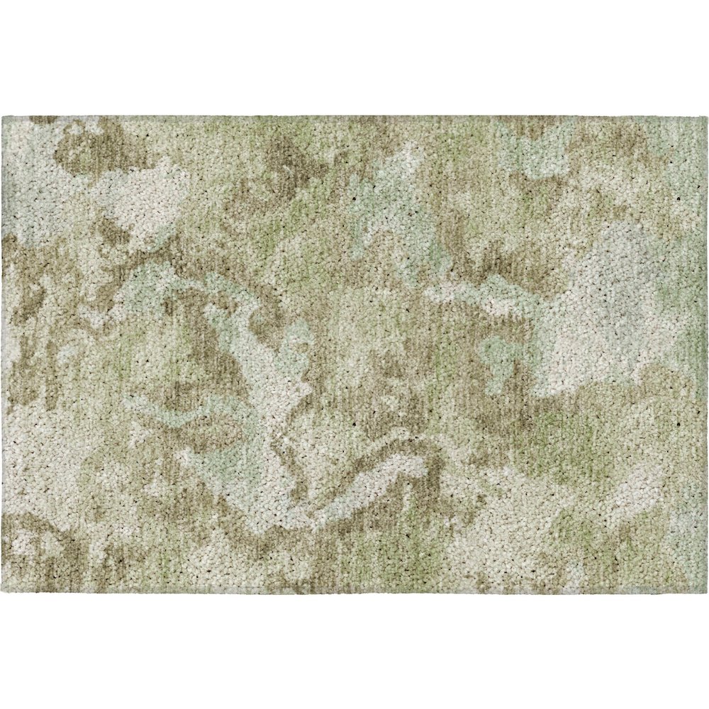 Luxury Washable Indoor/Outdoor Kochi Aloe 1'8" x 2'6" Rug. Picture 1
