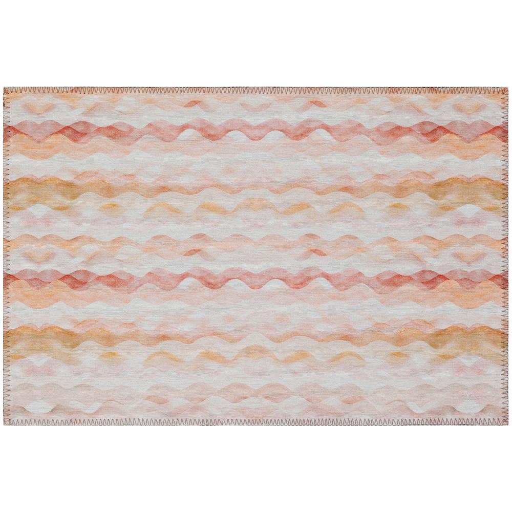 Indoor/Outdoor Surfside ASR46 Peach Washable 1'8" x 2'6" Rug. Picture 1