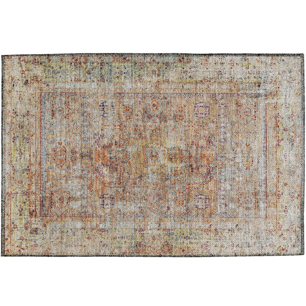 Indoor/Outdoor Karaj Coral 1'8" x 2'6" Rug. Picture 1