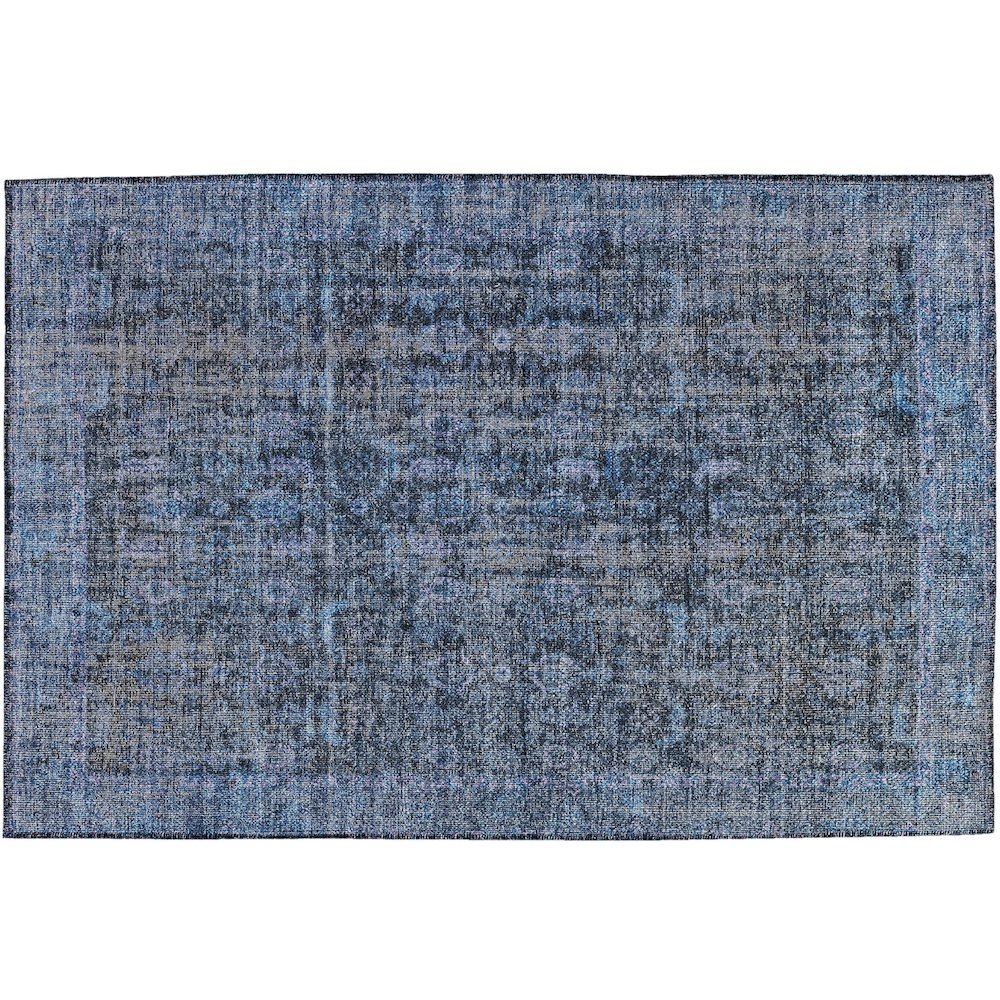 Indoor/Outdoor Karaj Blue 1'8" x 2'6" Rug. Picture 1