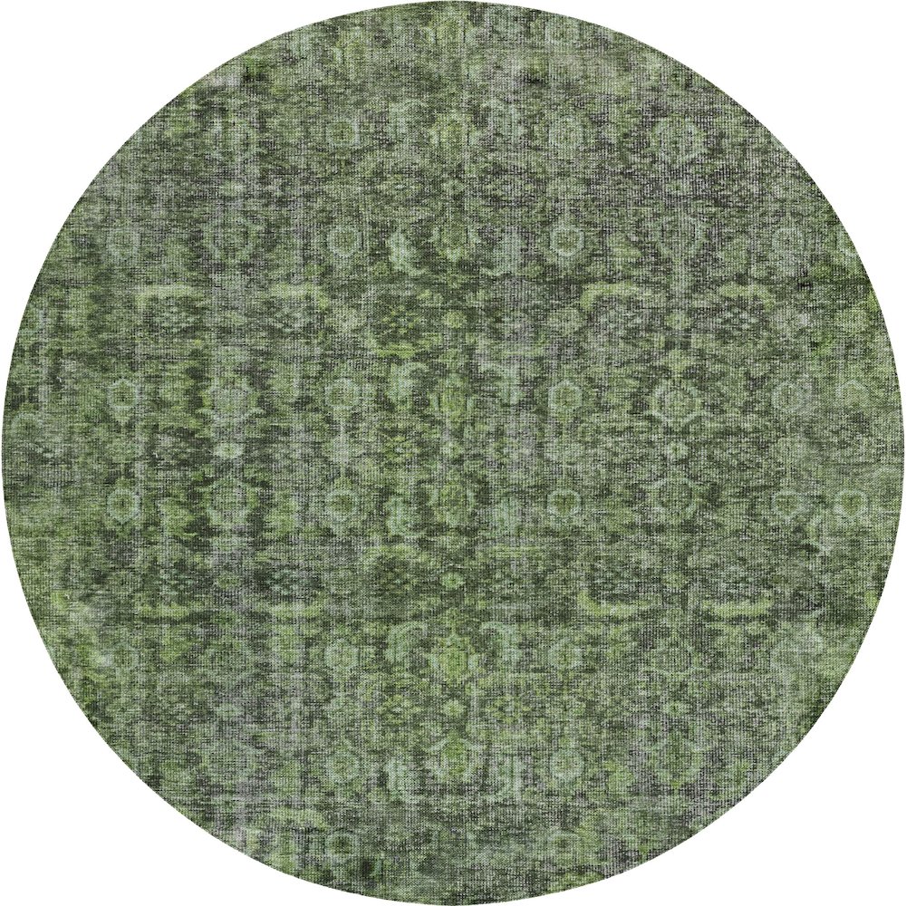 Indoor/Outdoor Karaj Cactus 8' x 8' Round Rug. Picture 1
