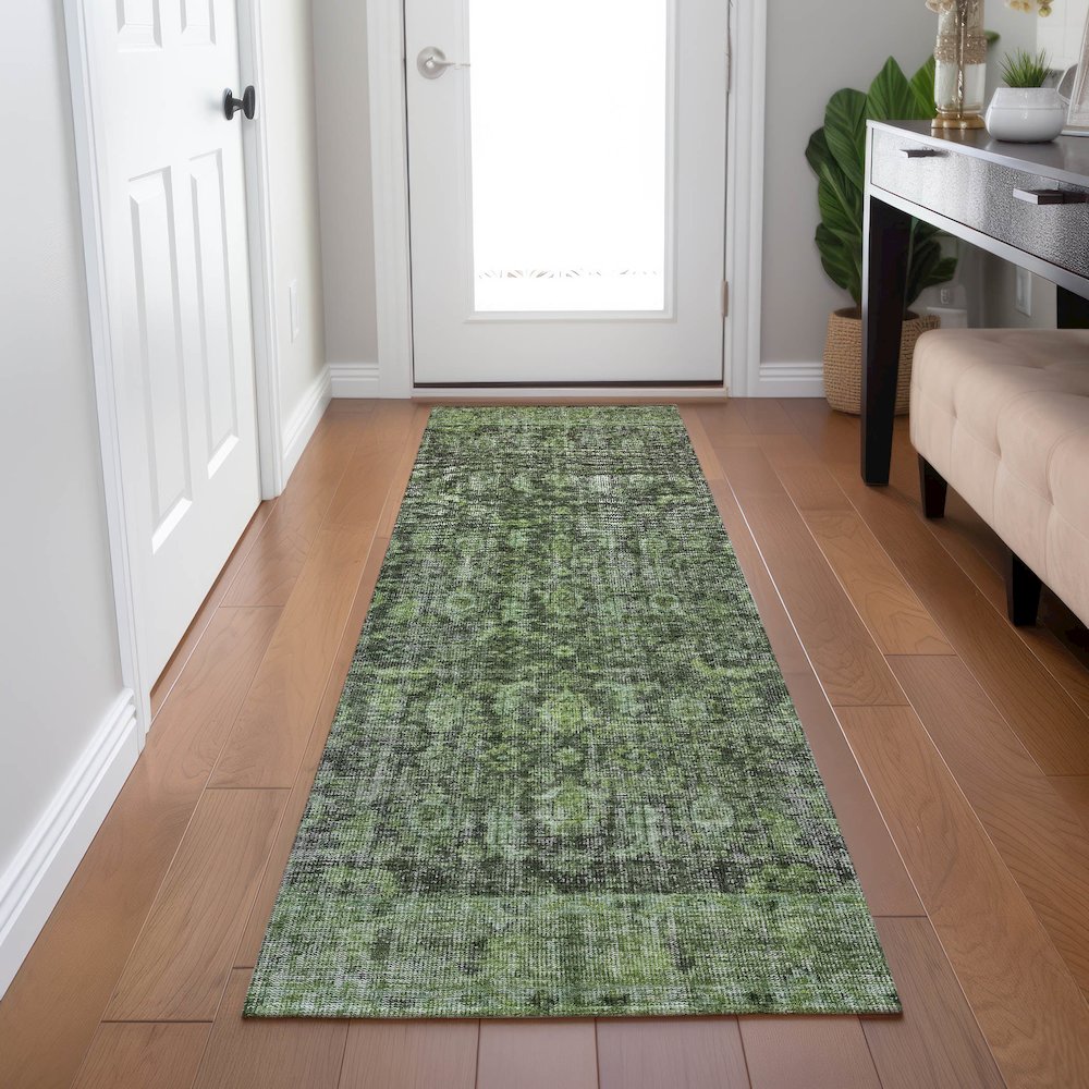 Indoor/Outdoor Karaj Cactus 2'3" x 7'6" Runner Rug. Picture 5