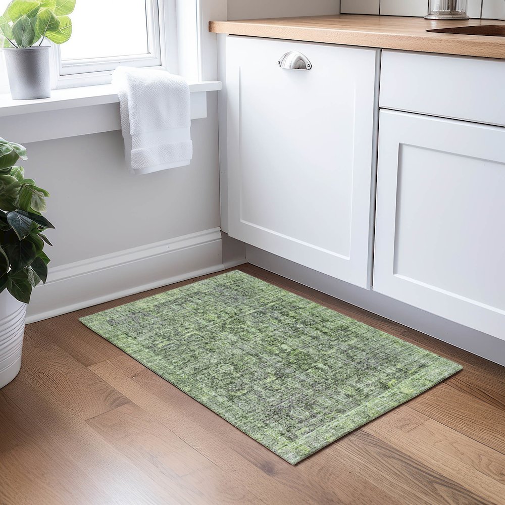 Indoor/Outdoor Karaj Cactus 1'8" x 2'6" Rug. Picture 5