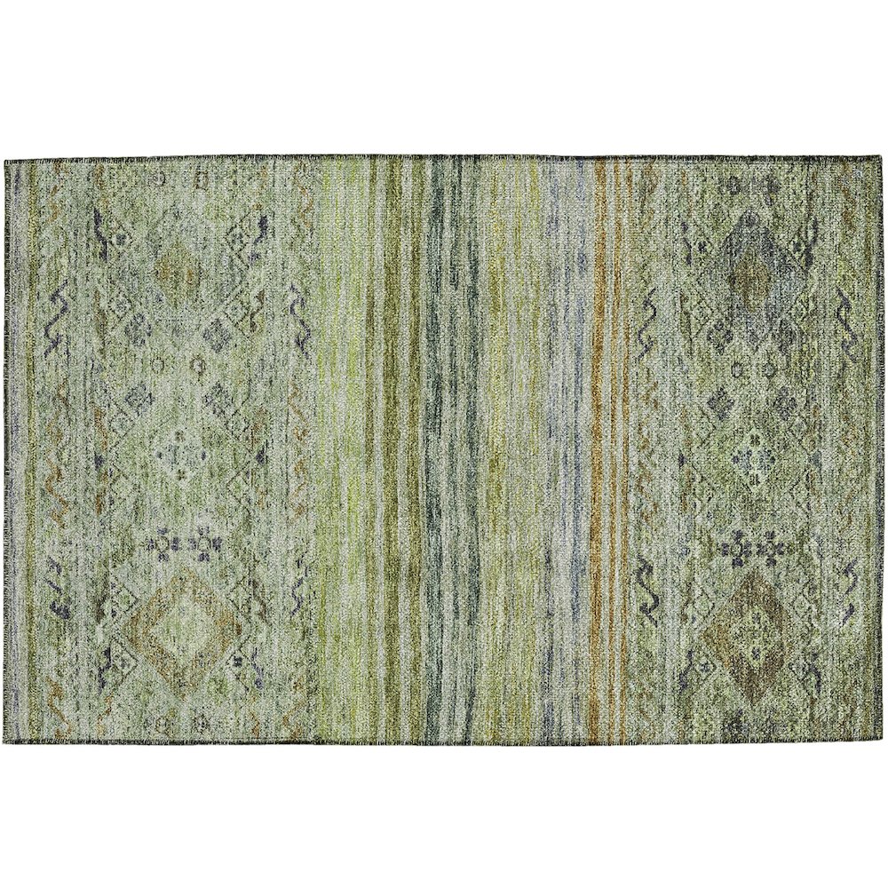 Indoor/Outdoor Karaj Aloe 1'8" x 2'6" Rug. Picture 1