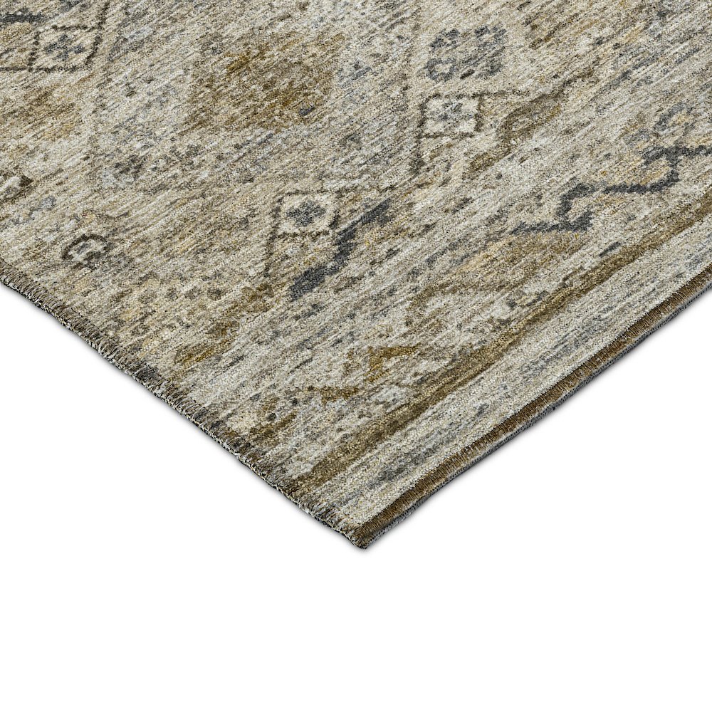 Indoor/Outdoor Karaj Brown 1'8" x 2'6" Rug. Picture 2